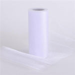 White 6 Inch Tulle Roll 25 Yards